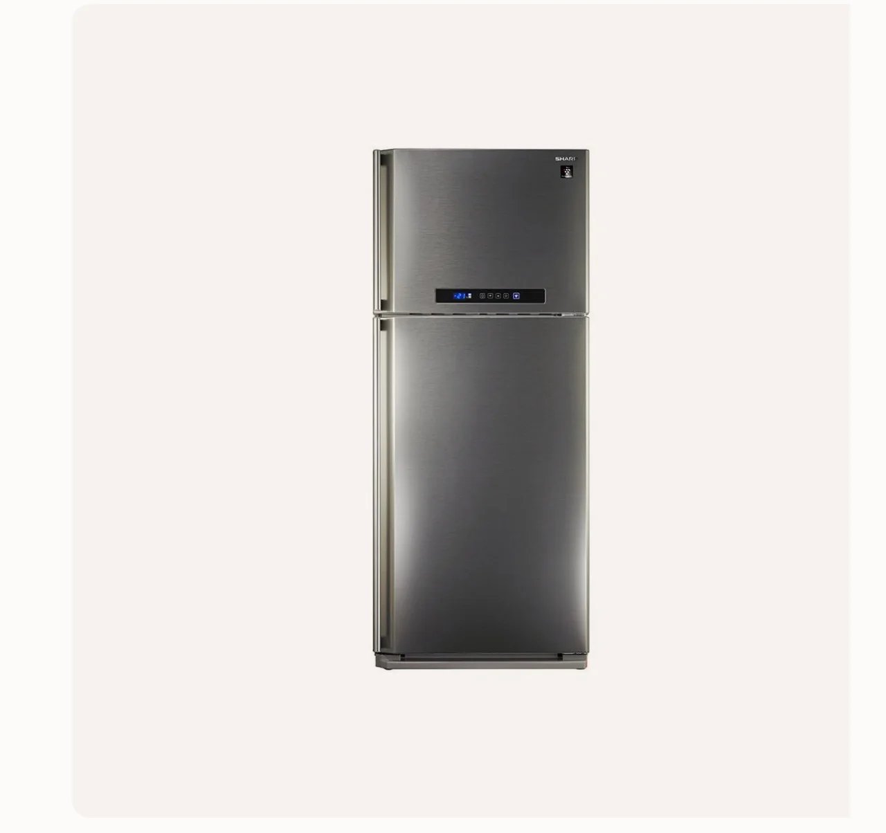 ثلاجة بفريزر علوي شارب، سعة 385 لتر، نوفروست، ستانلس ستيل - SJ-PC48A(ST)