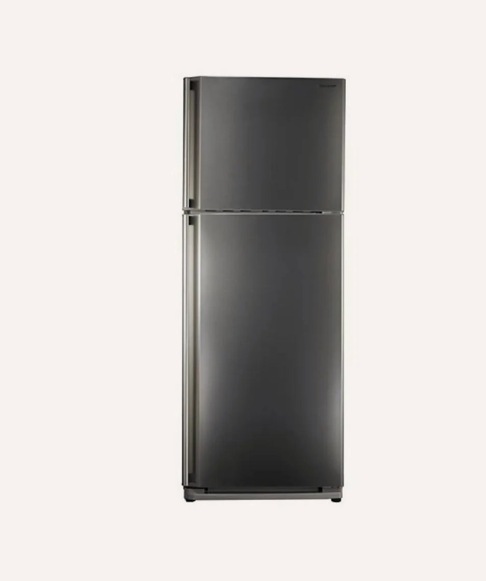 ثلاجة بفريزر علوي شارب، سعة 396 لتر، نوفروست، ستانلس ستيل - SJ-48C(ST)