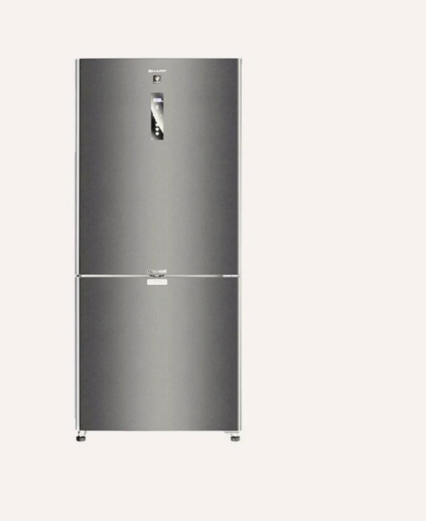 ثلاجة بفريزر علوي شارب، سعة 558 لتر، نوفروست، انفرتر، اسود - SJ-PV73K-BK