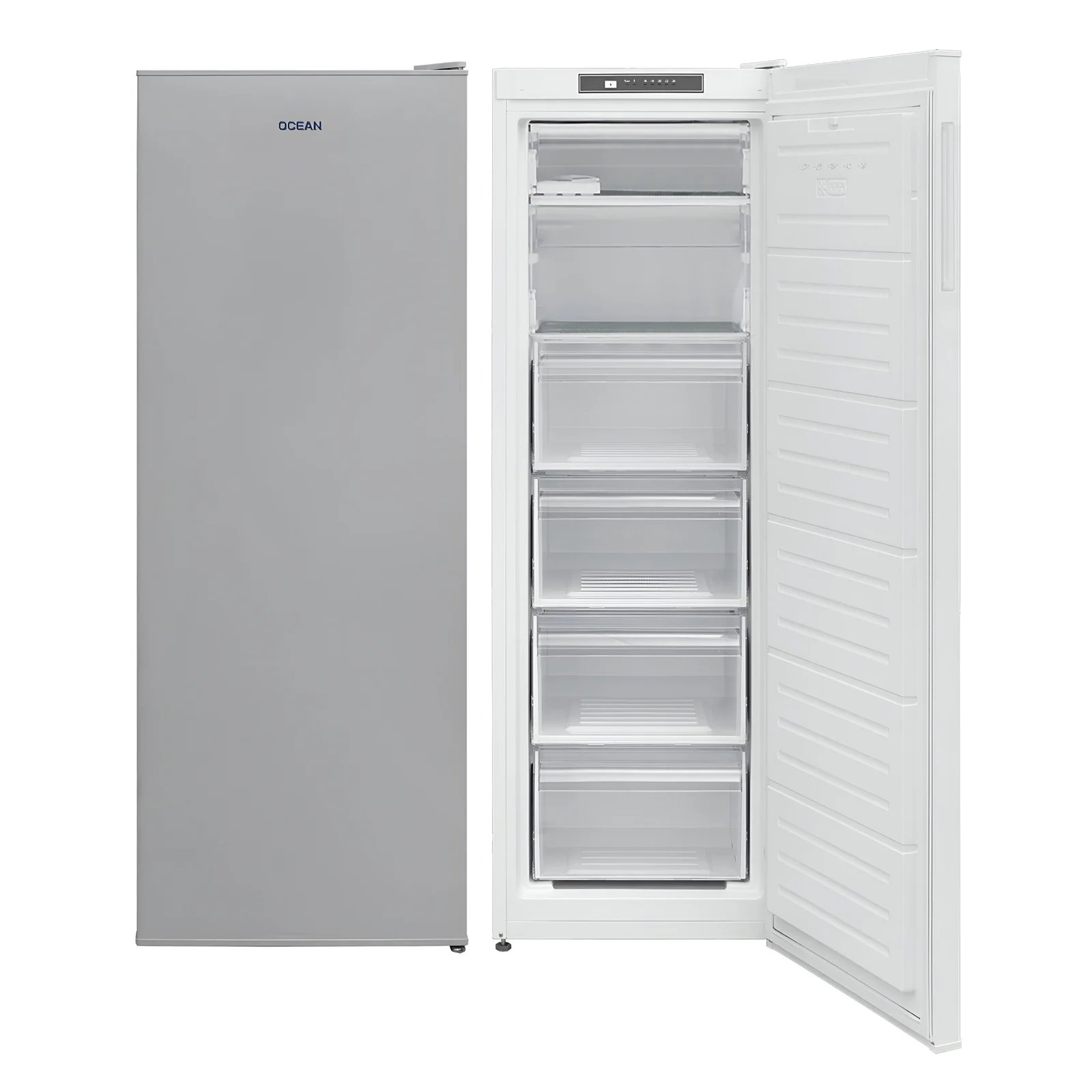 Ocean Deep Freezer, Upright, 195 L, No Frost – Silver