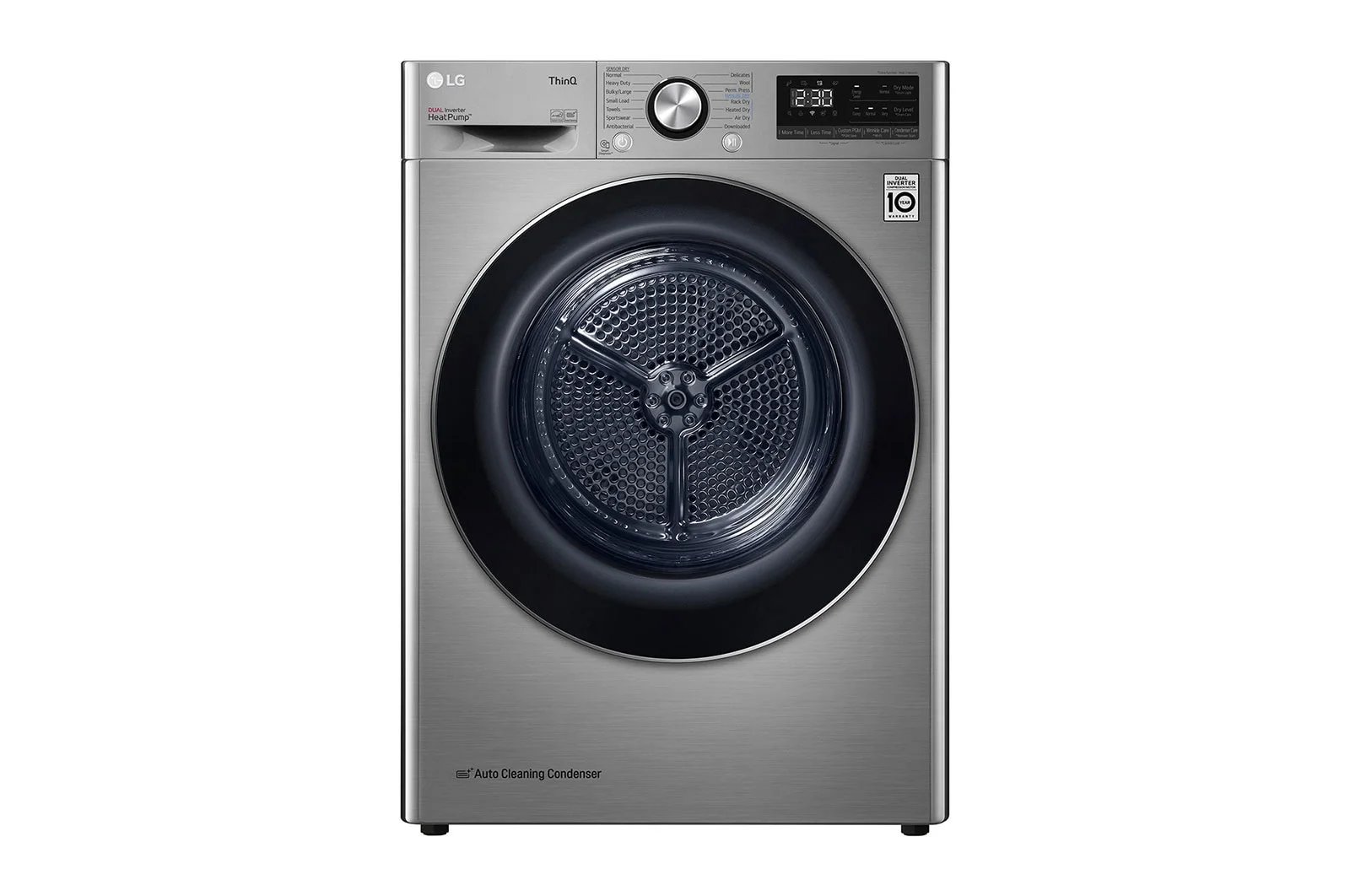 مجفف ملابس ال جي ، سعة 10.1 كجم ، بلاتنيوم - RH10V9PV2W
