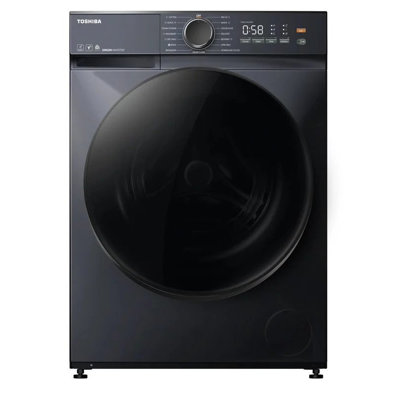 Toshiba Washing Machine, Front load, 8.5 kg, Inverter – Silver (TW-T21BU95UWEG(MG))