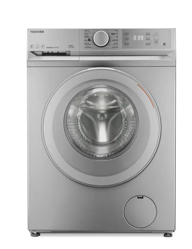 غسالة فول اتوماتيك انفرتر توشيبا TW-BL100A4EG(SS) ، سعة 9 كجم ، فضي