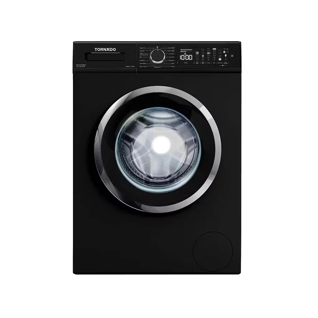 Tornado Washing Machine, Front load, 7 kg – Black (TWV-FN710BKOA)