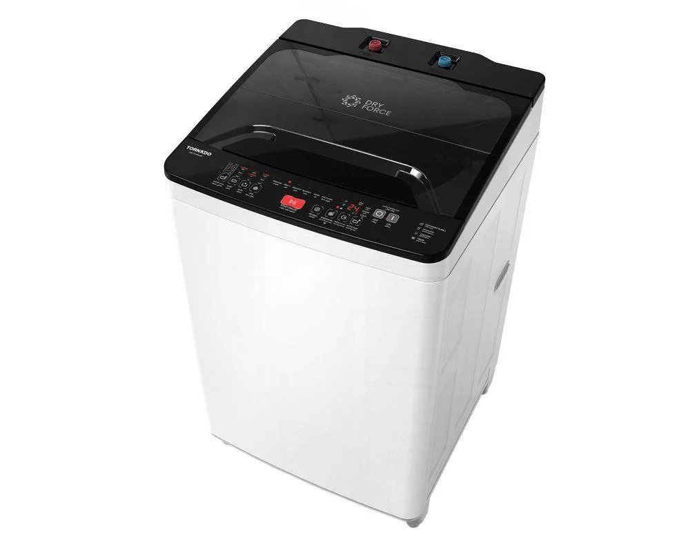 Tornado Washing Machine, Top load, 10 kg – White (TWT-TLN10LWT)