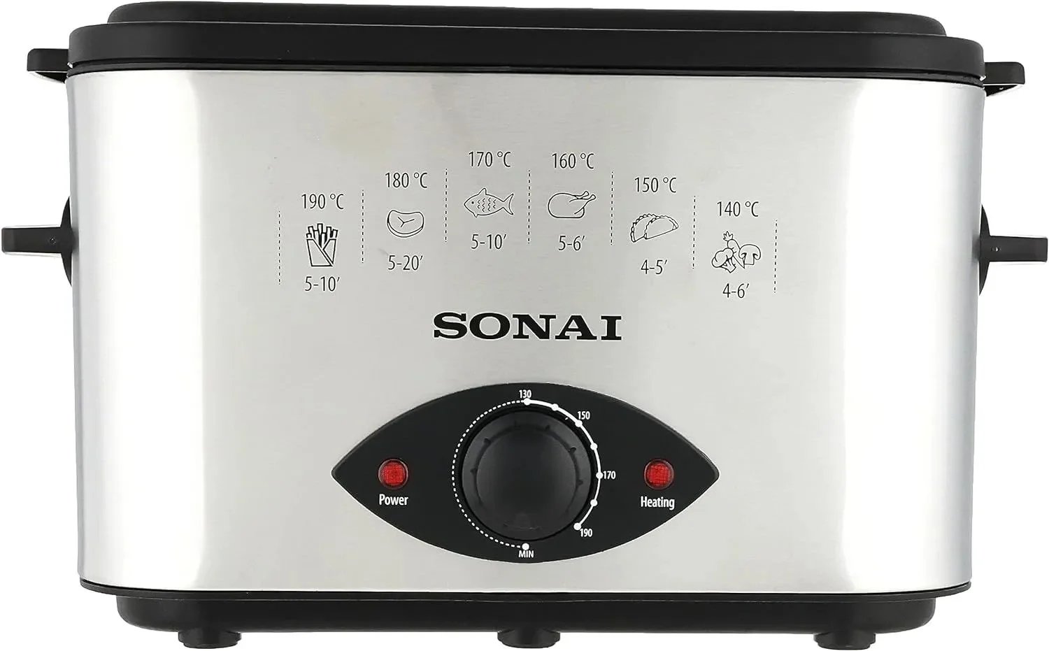 Sokany Deep Fryer, 1.2 L, 1200W – Silver (SH-911)