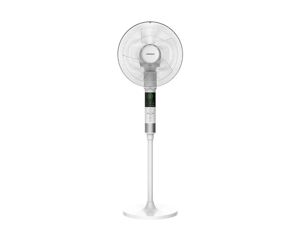 مروحة ستاند مع ريموت كنترول تورنيدو ، مقاس 16 بوصة ، ابيض - EFS-360/903GW