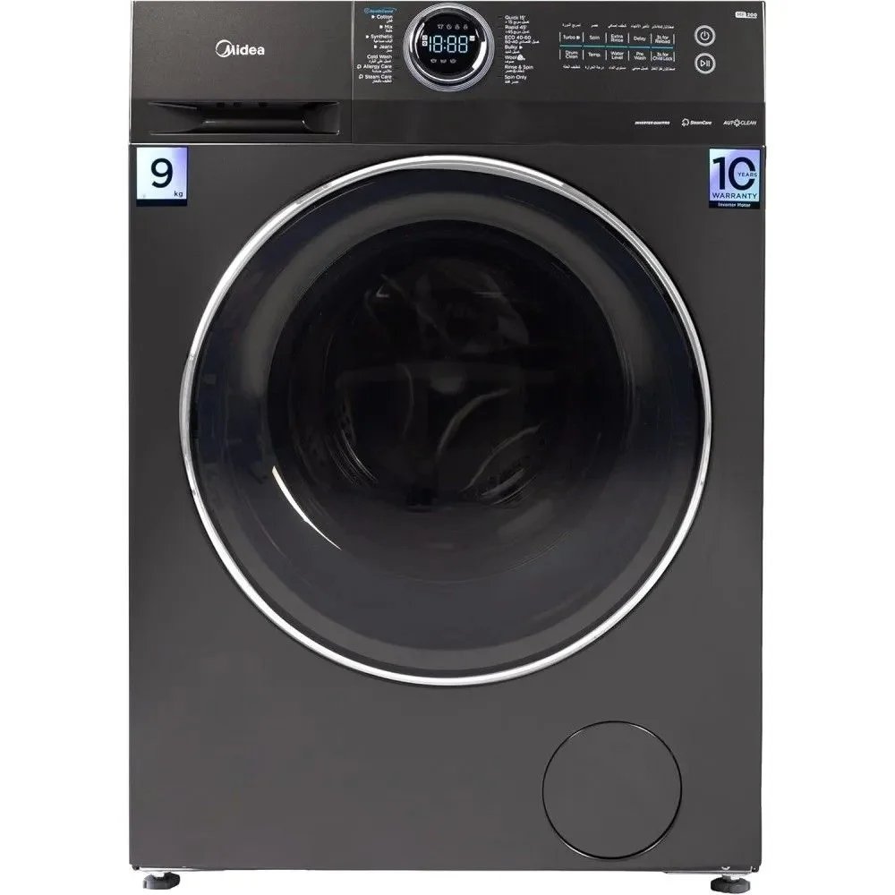 غسالة فول اتوماتيك انفرتر ميديا ، سعة 9 كجم ، رمادي تيتانيوم - MF200W90B/TTC