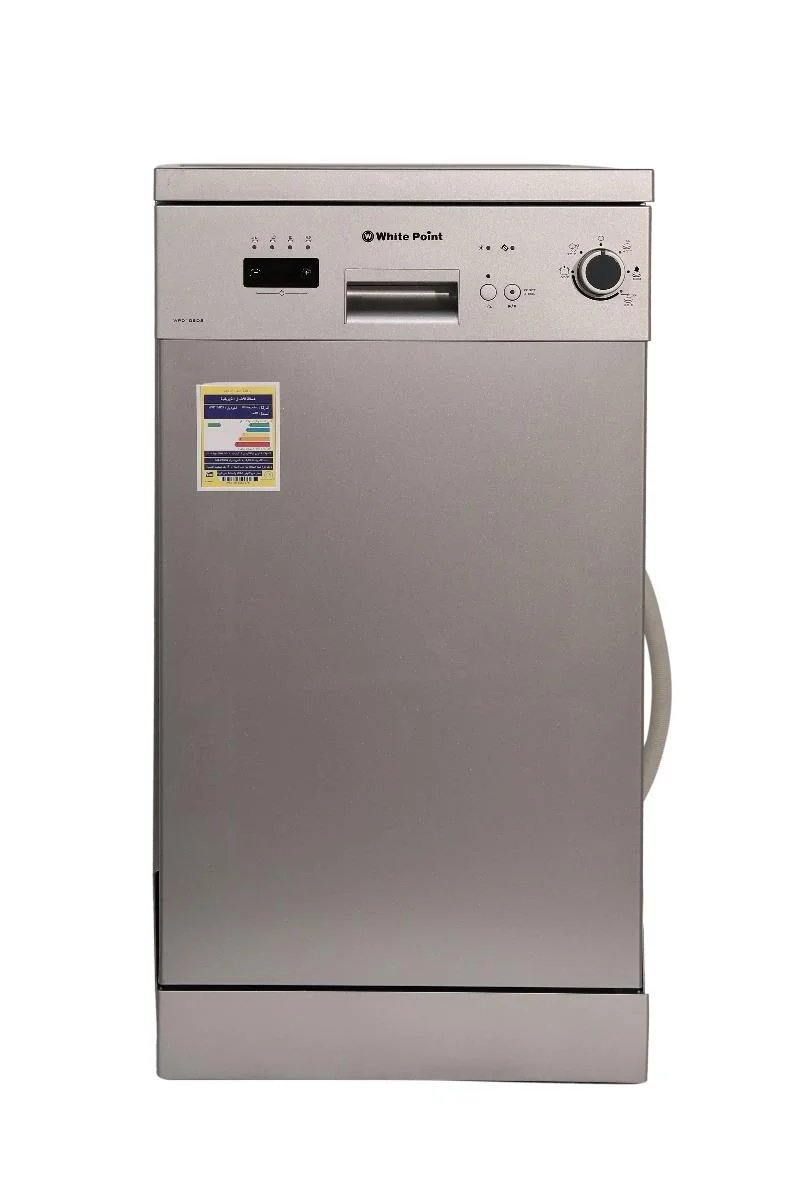 غسالة اطباق وايت بوينت ، سعة 10فرد ، فضي - WPD 105 DS