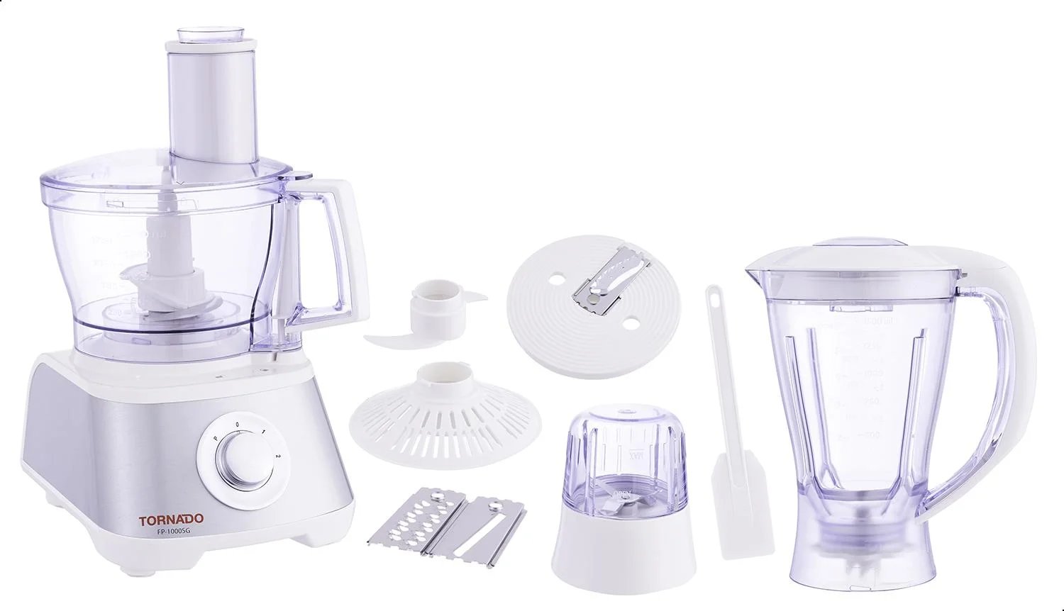 Tornado Food Processor, 1000W – White (FP-1000SG)