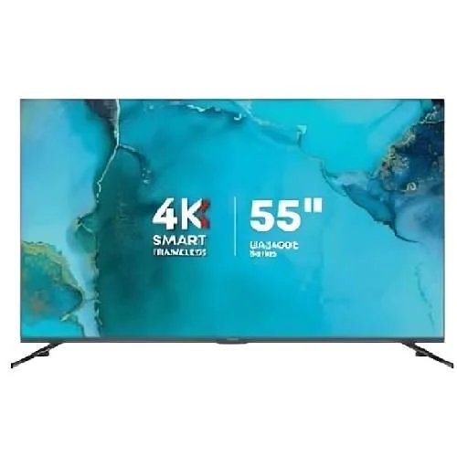 شاشة تلفزيون سمارت بدون إطار تورنيدو ، مقاس 55 بوصة ، ليد ، دقة 4K UHD ، بريسيفر داخلي